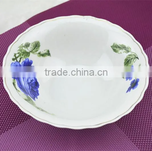 2015 new products porcelain material colorful soup bowls