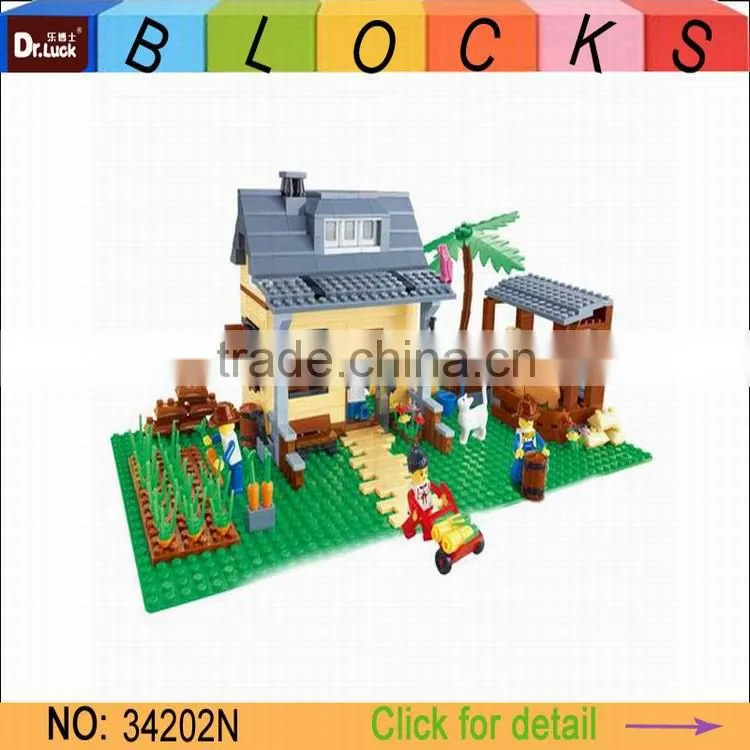 Factory price 719pcs happy farm wisdom toy bricks for sale