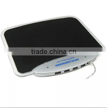 Blue LED USB multifunctional mouse pad with usb HUB
