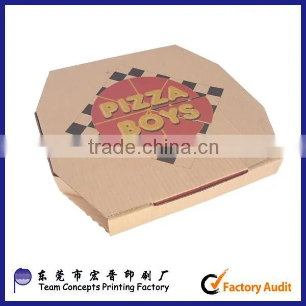 2014 new design corrugated paper pizza box with holes