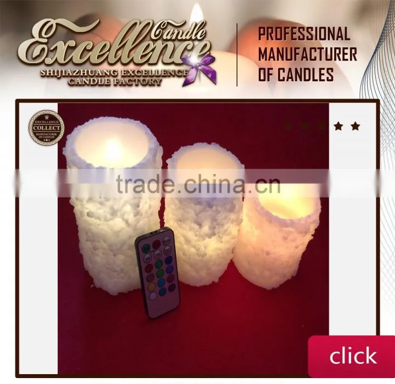 icecream flameless battery operated candles with remote