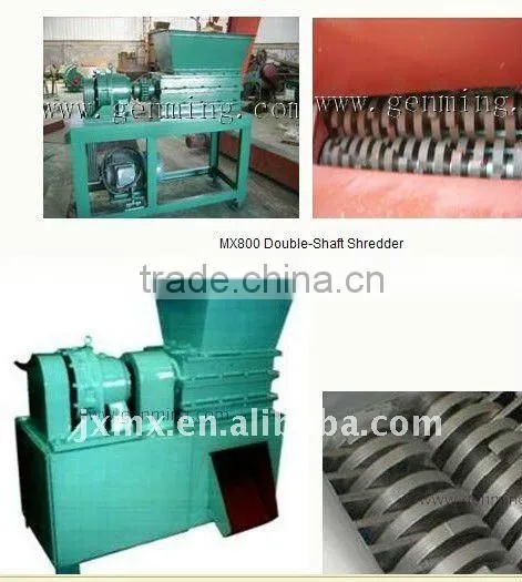 output size 5mm to 20mm Double shaft wood /plastic /metal shredder machine