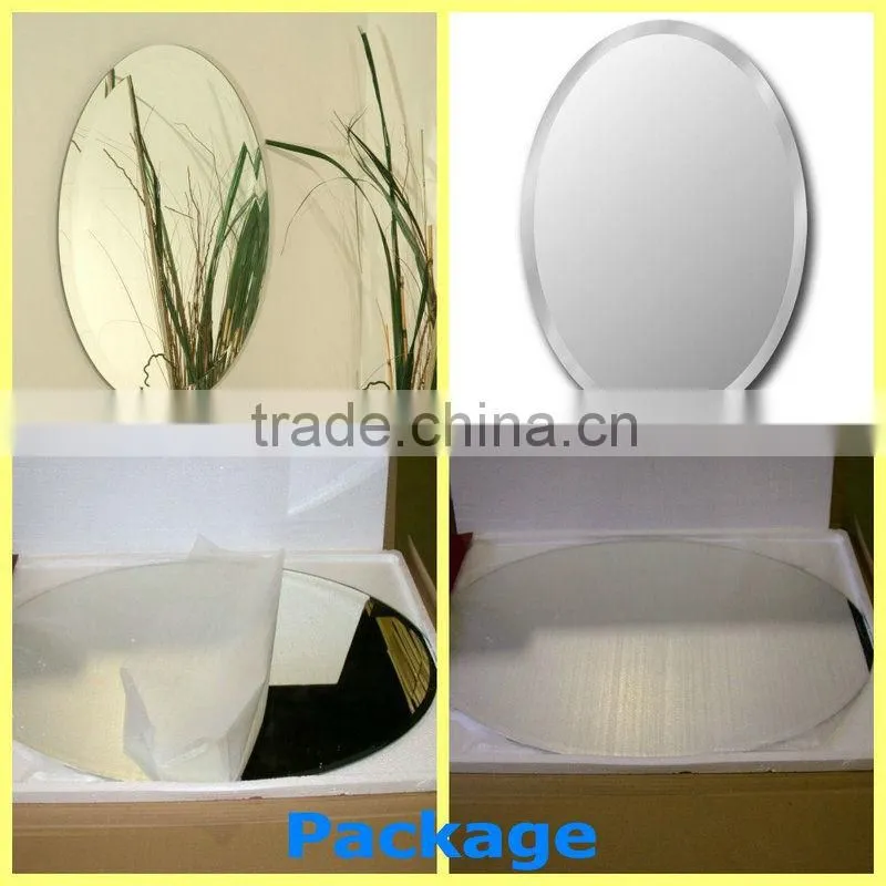 China Qingdao Frameless Mirror, Bevelled Bathroom Mirror Glass / Bevelled Decorative Mirrors for interior applications