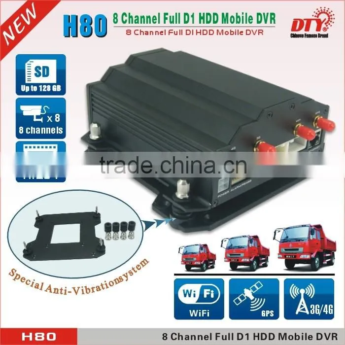 4ch 12 volt internal hdd mini hd dvr with sd card slot