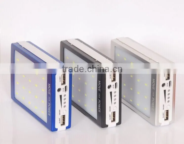 multi-function outdoors camping lights solar power bank