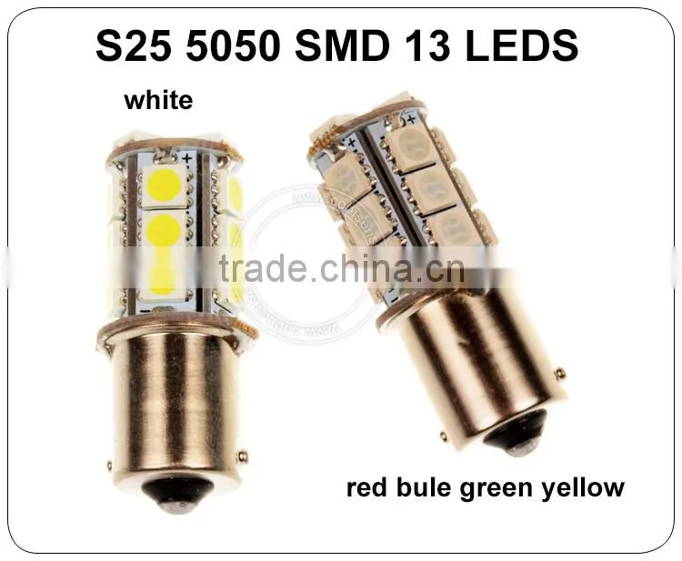 guangzhou factory auto led lamp High quality Hot seller S25 13smd 5050 LED Vehicle Lights for automotive cars