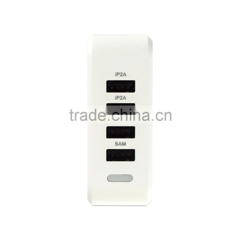 4 port usb travel charger for mobile phone