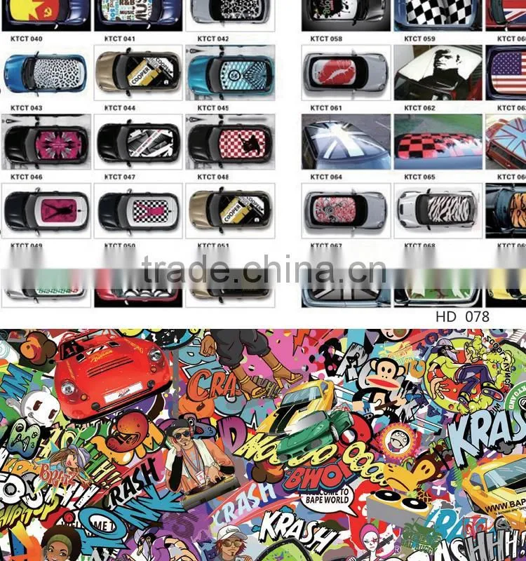 HD-073 Air Bubble Free High Definition Car Body Bomb Sticker Vehicle Vinyl