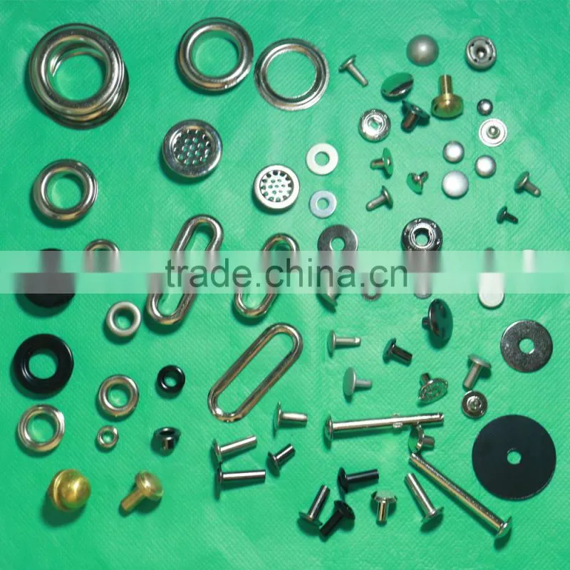 Wholesale nickel free different size round head metal semi tublar rivet for golfbags