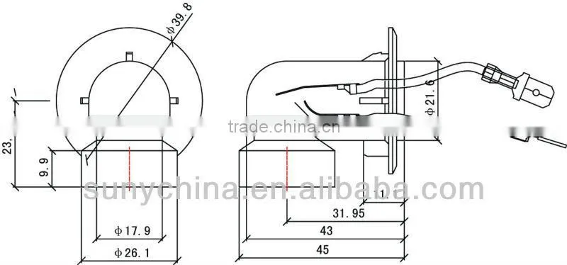 T8/G13 fridge fluorescent lampholder