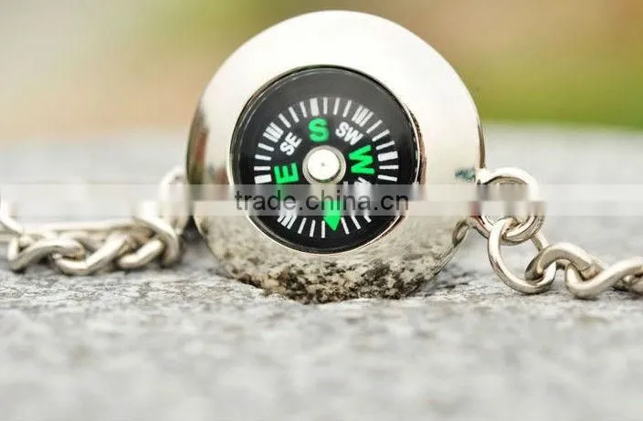Pocket Metal Round Shape Key Chain Compass,Promotion Compass
