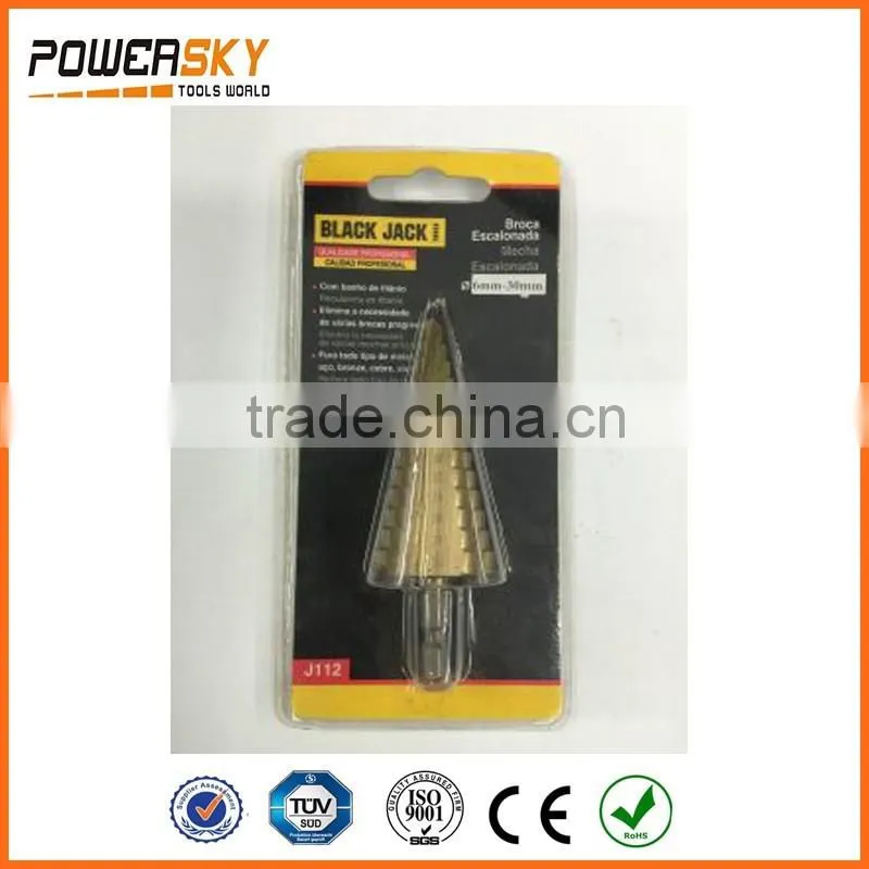 Hss4241 Hex Shank Step Cone Drill Bit Hole Cutter 3-13MM Metal Wood Plastic