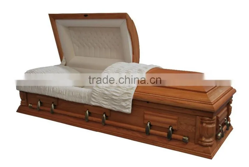 Nantong Millionaire oak veneer caskets with crepe interior