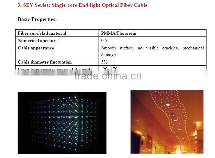 end light optical fiber star ceiling