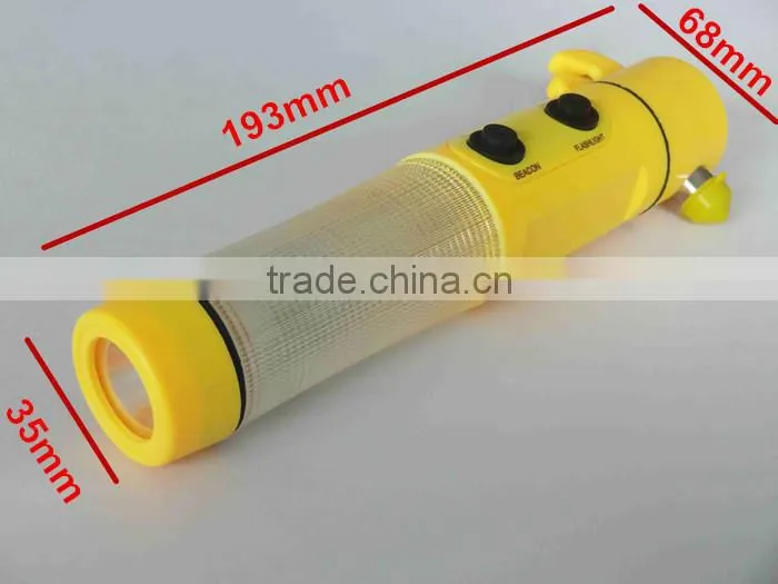 Onlystar GS-4000 5 in 1 multifunction emergency safety belt cutter with 9+1 led car flashlight