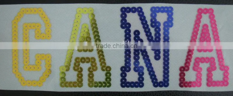 Shinning hotfix sequins motif for t shirt