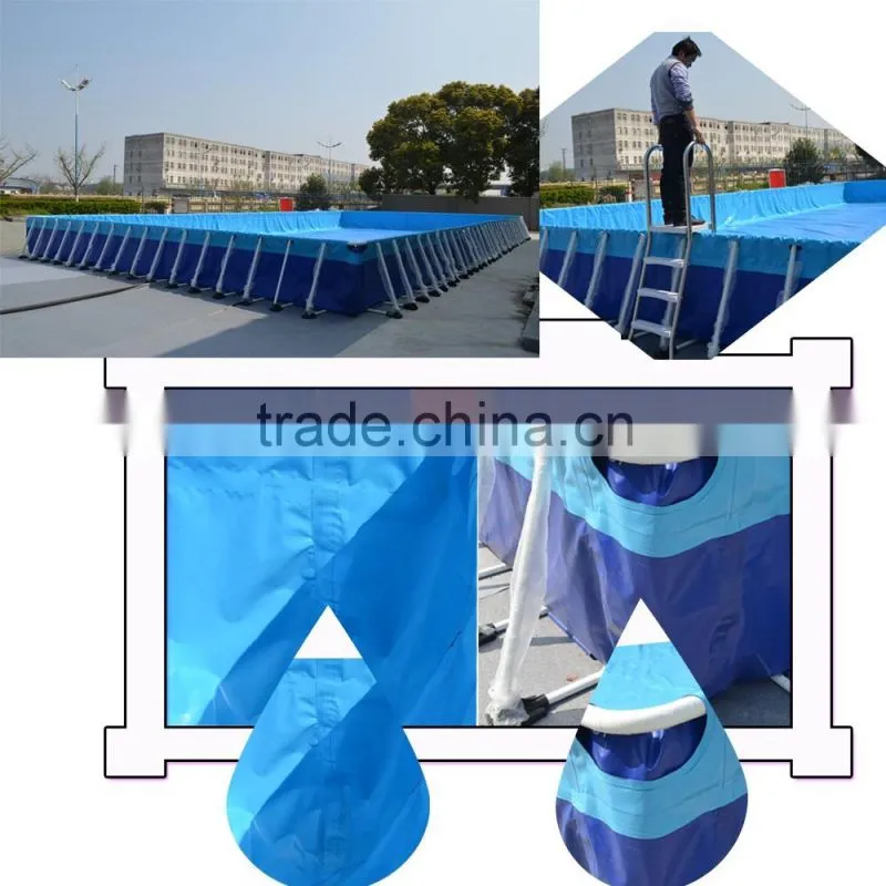 Outdoor Playground Rectangular Metal Frame Swimming Pool