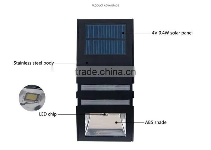 high quality IP65 85-256V Solar Power Fence Post Cap led Garden light outdoor Warm White