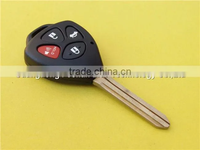 Uncut TOY43 blade 4 buttons replacement key shell fob for Toyota MODEL 12BCM-01