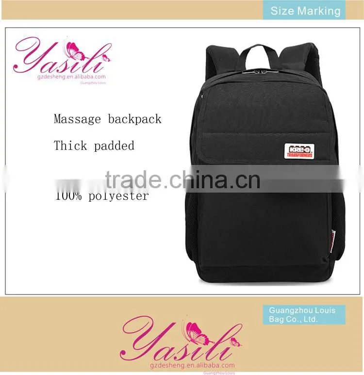 OEM customed school bag internal frame 600D polyester day backpack