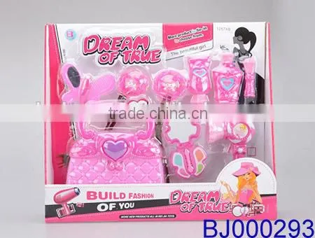 Fashion kids toy pink plastic led beauty case and tiara crown