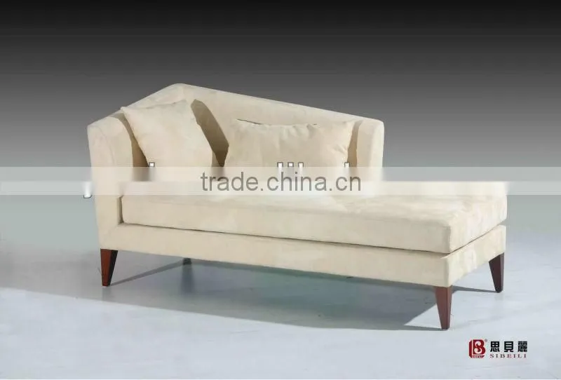 high grade copper nail chaise lounge with wood legs