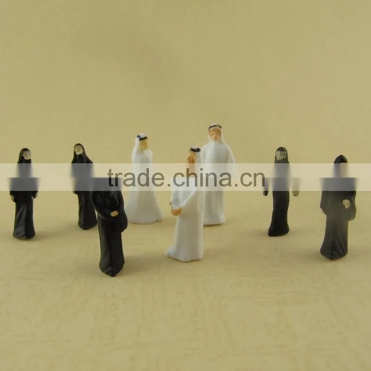 artificial model human figure ,Arab model figure, model figure in resin plastic , building model color figure for 1/100