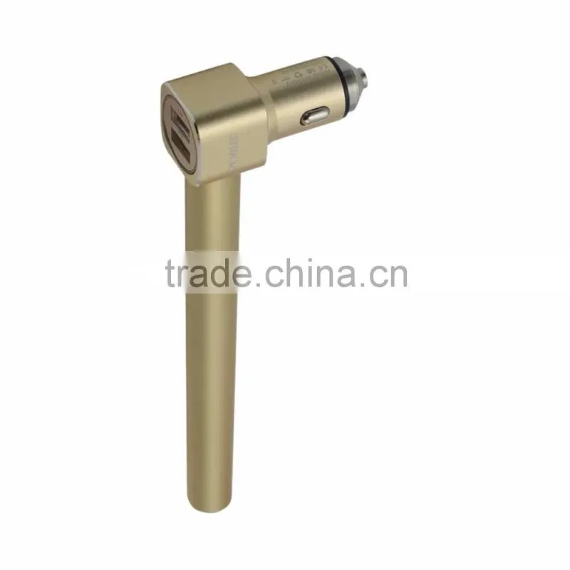 2-in-1 Car Window Breaker 3.1 A Output Quick Dual Port USB Car Charge for iPhone