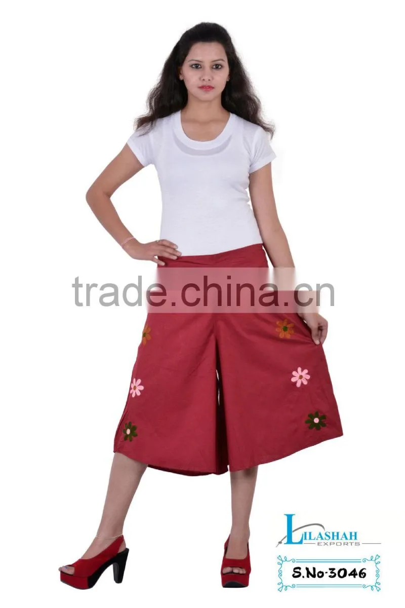 3046 Cotton Trouser women style ropa pantalon jaipur india cotton cargo trousers women