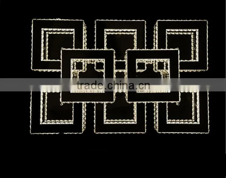 2015 New Arrival 240V Stainless Steel LED Ceiling Light K9 Crystal Ceiling Light