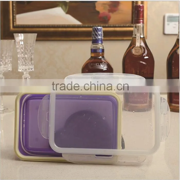 Silicon Lunch Box Collapsible BPA-Free Lunch Box with single Compartment Food Container silicone collapsible lunch box