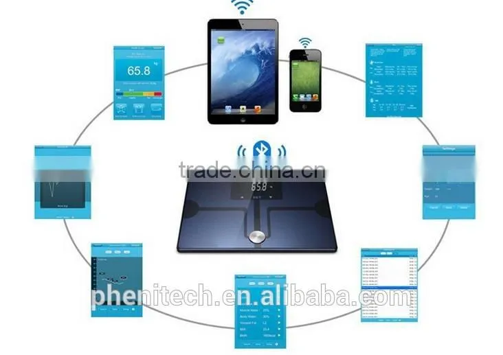 Household Bluetooth Body Fat Scale Built In Rechargeable Lithium Batteries