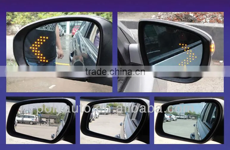 for TOYOTA side mirror glass with LED turn signal arrow