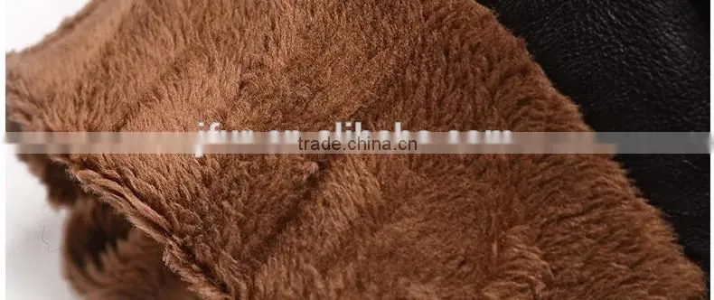 Women's Lambskin Leather Gloves with Plush Raccoon Fur Trim Super Warm