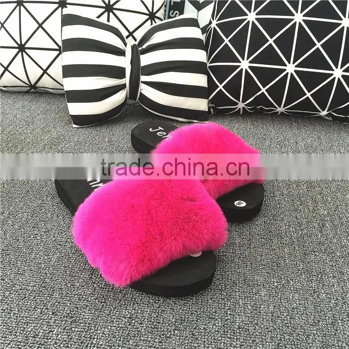 Hot Wholesale 100% Sheepskin Slippers Fur Lined Slippers