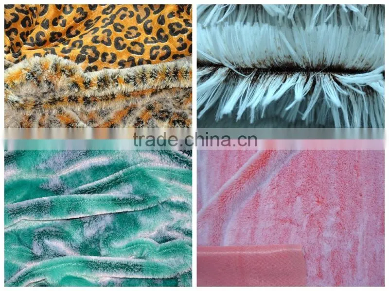 100% polyester high deep pile plush fleece fabric