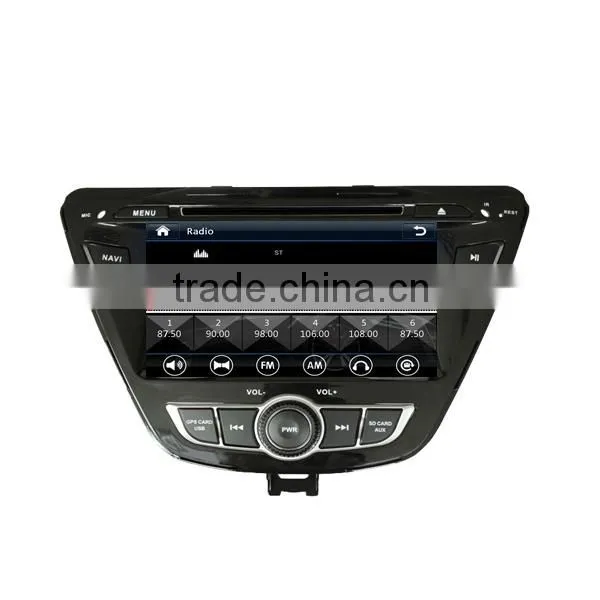 Factory OEM dashboard Dvd player gps radio 8" car dvd player for hyundai elantra car dvd player 2014 with gps