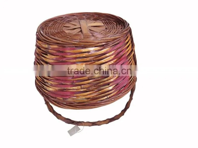 Fashionable bamboo gift basket