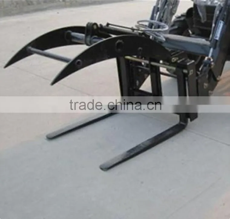 CE certificate Tractor front end loader with Log grab Timber grab for Europe sale