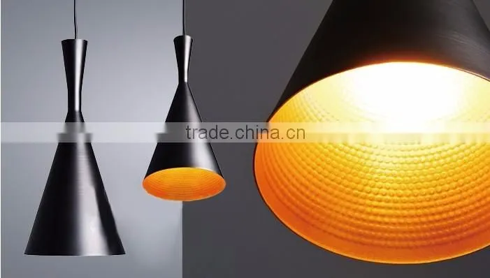 modern design antique dinner lamp black aluminum pendant lighting