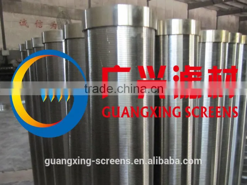 SS316L aperture1mm wire wrap water well screen pipe ( manufacturer )