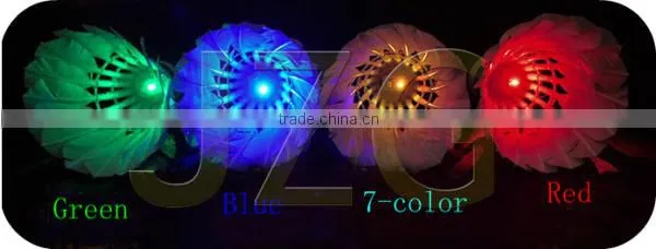Sporting equipment badminton multi-color led lighted badminton