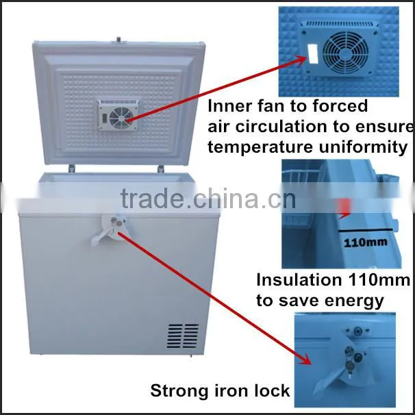 Solar and Electricity Power Source DC Compressor Solar Refrigerator