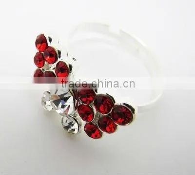Colorful rhinestone butterfly rings,2013 fashion ladies rings,Fashion accessories