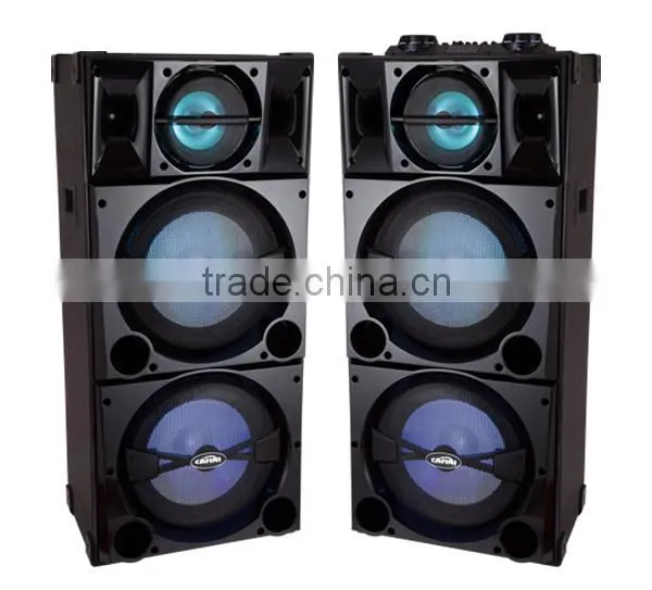 2.0 blueooth wooden speaker, MIC-in home karaoke bass pair speaker,