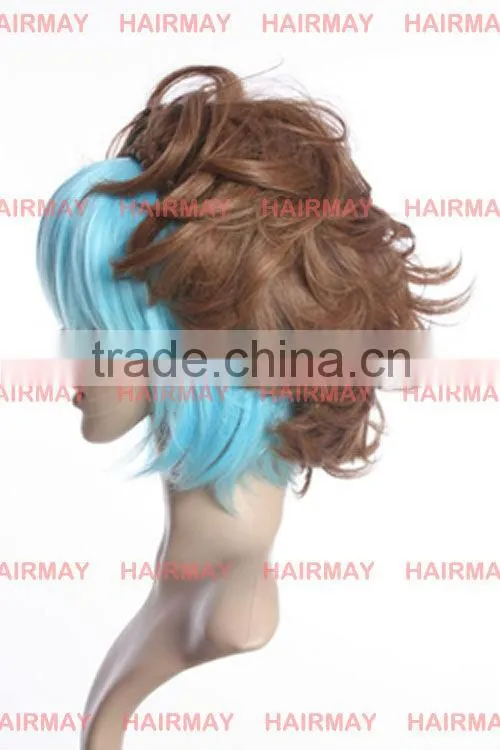 3/4 short hair wigs with brazilian hair, naturle maching to your real hair