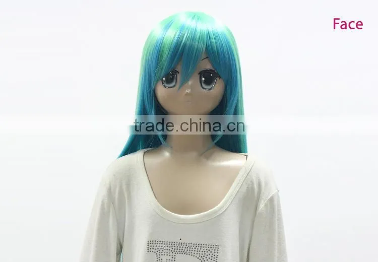 Green dark blue dark pink colorful naruto cosplay wig sex hatsune miku cosplay wig