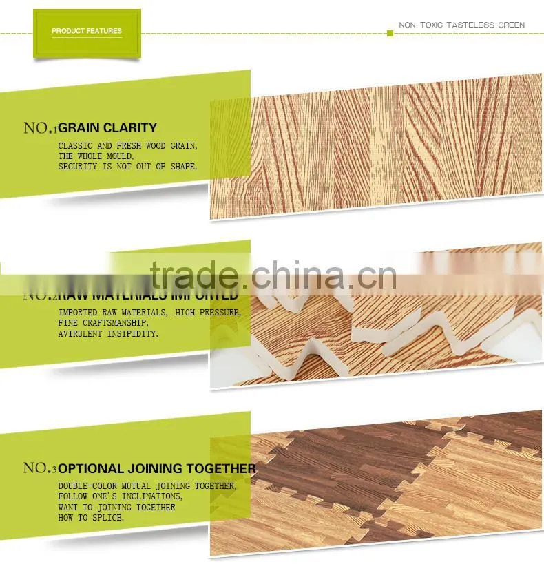 hardwood floor eva foam jigsaw/puzzle wall tile