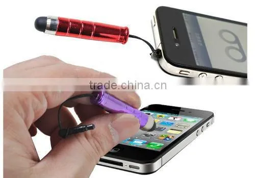 High Quality mini short Universal mini stylus pen for iphone,ipad, plastic touch pen