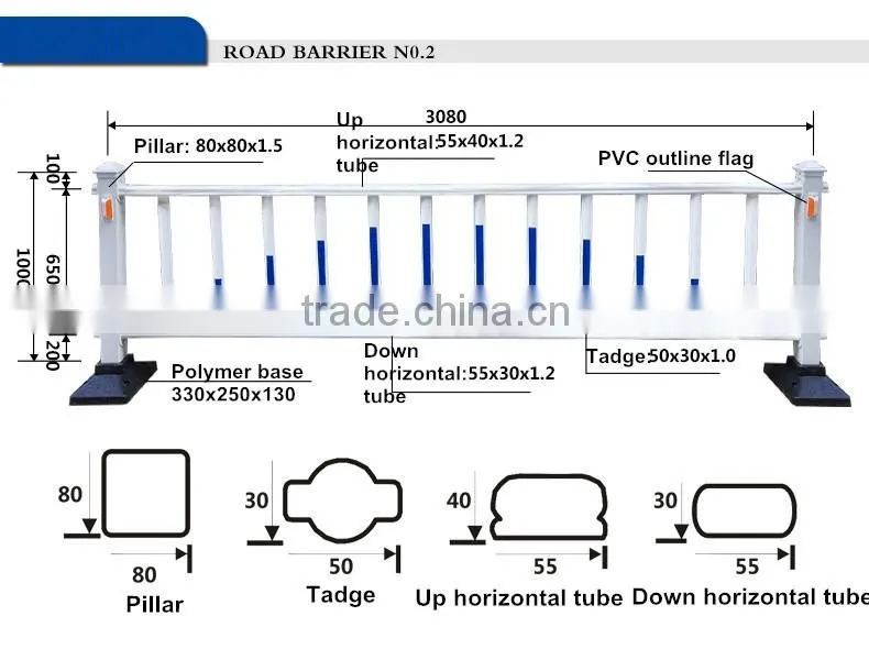 Transport facilities, highway guardrail electrostatic painting the road city municipal police zinc steel fence